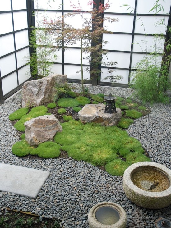 สวนหย่อมตกแต่งไผ่แบบญี่ปุ่น