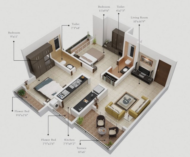 แปลนสามมิติในบ้าน 6