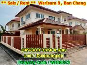 Sale / Rent  Corner house with plenty green lawn +++ Warisara 8, Ban Chang Rental fee 25,000 Baht-202012161441471608104507369.jpg