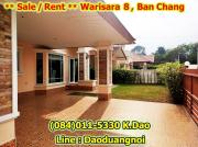 Sale / Rent  Corner house with plenty green lawn +++ Warisara 8, Ban Chang Rental fee 25,000 Baht-202012161441581608104518447.jpg