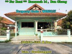 1-Storey-House-(Bungalow-Type)-Ramnuch-14,-Ban-Chang-+++-For-Rent-+++-Near-Robinson-Department-Store