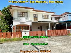 Ban-Warisara,-Ban-Chang-***-Sale-/-Rent-***-Located-on-Burapaphat-Road.