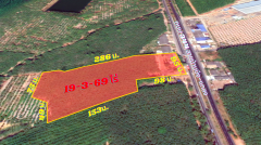 ขายที่ดินระยอง 19-3-69ไร่ ติดถนน 344 สายบ้านบึง-แกลง ใกล้สำนักงานใหญ่ EECi