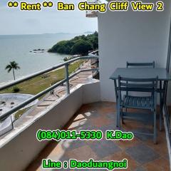 Ban Chang Cliff View 2 ***Condo for Rent*** Ban Chang +++5th Floor+++ Sea View, Pool View, Mountain View