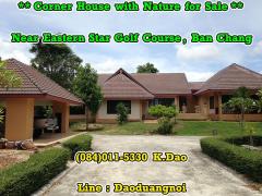 ***-Corner-House-for-Sale-***-Near-Eastern-Star-Golf-Course,-Ban-Chang-+++-1-Rai-(400-Sqr.wah)-+++