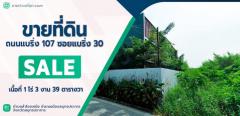 ขาย ที่ดิน ขายที่ดิน ถนนแบริ่ง 107 (ซอยแบริ่ง 30) เนื้อที่  1 ไร่ 3 งาน 39 ตร.วา