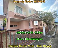 Sale / Rent Ban Chang Phayun Green Ville Located on Phayun Road*** Big House with Big Land Area 