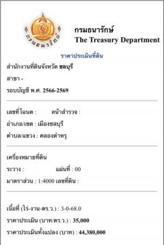 ขายที่ดินพร้อมสิ่งปลูกสร้างบ้านพัก  3 ไร่  68 ตรว. ติดถนนทางคู่ขนาน สุขุมวิท คลองตำหรุ อ.เมือง จ.ชลบุรี ราคาเท่ากับราคาประเมิน -202310231138551698035935402.jpg