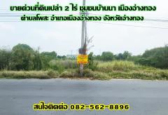 ขายด่วนที่ดินเปล่า 2 ไร่ ชุมชนบ้านนา เมืองอ่างทอง