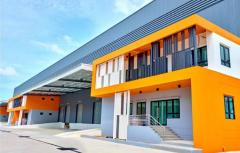 ให้เช่าโรงงานพื้นที่สีม่วงสร้างใหม่ โกดังสร้างใหม่ คลังสินค้า ถนนบางนาตราด กม 23 บางนา กม 19  เทพารักษ์ บางเพรียง วัดลาดวาย พื้นที่ขนาด 10,000 ตารางเมตร