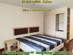 #Ban Chang Cliff Beach *** Condo for Rent *** Ban Chang  Rental Fee 6,000 Baht