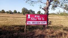 ขายที่ดิน 10 ไร่ แปลงหัวมุม ติดถนน พร้อมโฉนดครุฑแดง ราคาเพียง 7 ลบ. ถูกสุดในย่านนี้ อ.ลำปลายมาศ จ.บุรีรัมย์