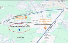 ขาย ที่ดิน ทำเลทองของย่านอยู่อาศัย  ชุมชนบ้านสำโรง เนื้อที่ 3 ไร่ 67.2 ตรว ผังเมืองสีชมพูประเภทชุมชน การคมนาคมเชื่อมต่อหลายเส้นทาง