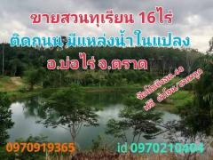 ขาย ที่ดิน สวนทุเรียน 16 ไร่ 1 งาน 40 ตร.วา ให้ผลผลิตแล้ว อ.บ่อไร่ จ.ตราด