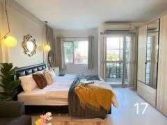 เช่า 10,000 บาท คอนโด ห้อง28 ตร.วา  ไอรีส แอเวนิว อ่อนนุช  ลาดกระบัง Iris Avenue ใกล้สุวรรณภูมิ โรบินสัน พาสิโอ  ตึก3ชั้น1 วิวสระว่ายน้ำ เครื่องใช้ไฟฟ้าครบ 081-3755244 