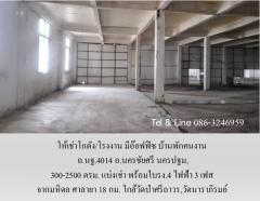 ให้เช่าโกดัง/โรงงาน มีอ๊อฟฟิซ บ้านพักคนงาน ถ.นฐ.4014 อ.นครชัยศรี นครปฐม,300-2500 ตรม.แบ่งเช่า พร้อมใบรง.4 ไฟฟ้า 3 เฟส จากมหิดล ศาลายา 18 กม. ใกล้วัดป่าศรีถาวร,วัดนาราภิรมย์-202508131648491755078529329.jpg