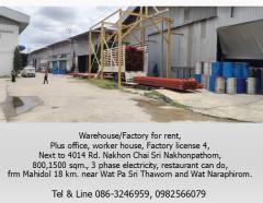 ให้เช่าโกดัง/โรงงาน, มีอ๊อฟฟิซ บ้านพักคนงาน ใบรง.4 ติดถ.นฐ.4014 อ.นครชัยศรี นครปฐม,800,1500 ตรม.ไฟฟ้า 3 เฟส ทำร้านอาหารได้ จากมหิดล ศาลายา 18 กม. ใกล้วัดป่าศรีถาวร,วัดนาราภิรมย์-202508271512001756282320084.jpg
