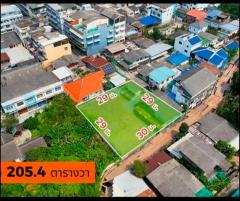 ขายที่ดินเปล่า ซอยจรัญสนิทวงศ์ 3 เนื้อที่ 205.4 ตารางวา  บางกอกใหญ่   กรุงเทพ
