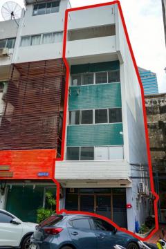 ขายอาคารพาณิชย์ 5 ชั้น ตึกมุม 19 ตร.ว. ใกล้ Airport Link มักกะสัน และ รพ.กรุงเทพ