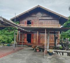 ขายบ้านไม้พร้อมที่ดิน 3 ไร่ 3 งาน บ้านสวยไม้สักทอง พร้อมอยู่ ตำบลตลิ่งชัน เมืองสุพรรณบุรี