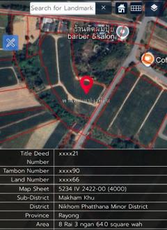 ขายที่ดินนิคมพัฒนาระยอง ขายที่ดินสวยระยอง  เนื้อที่ 9-3-67ไร่  พร้อมโอน