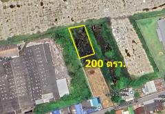 ขายที่ดินเปล่า ขนาด200ตรว เหมาะทำโกดังหรือบ้าน ซอยบางกระดี่25 ถนนพระราม2 บางขุนเทียน กรุงเทพ.