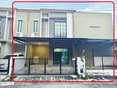 ARL สุวรรณภูมิ 4.1 กม.พร้อมโกดัง หัวมุม 3 นอน ถ.กิ่งแก้ว ลาดกระบัง รพ.สิรินธร 2 กม.ให้เช่าทาวน์เฮ้าส์ 2 ชั้น2น้ำ  39 ตร.วา. 310 ตร.ม. 