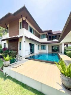 บ้านเดี่ยว 2 ชั้น สไตล์ล้านนา บ้านสวย ร่มรื่น ตกแต่งครบ โซนหางดง 