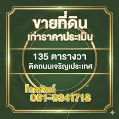 ขายที่ดิน "ราคาประเมินราชการ" ช้างคลาน ติดถนนเจริญประเทศ เชียงใหม่