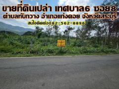 ขายที่ดินเปล่า ถนนเทศบาล6 ซอย8 ทับกวาง แก่งคอย สระบุรี